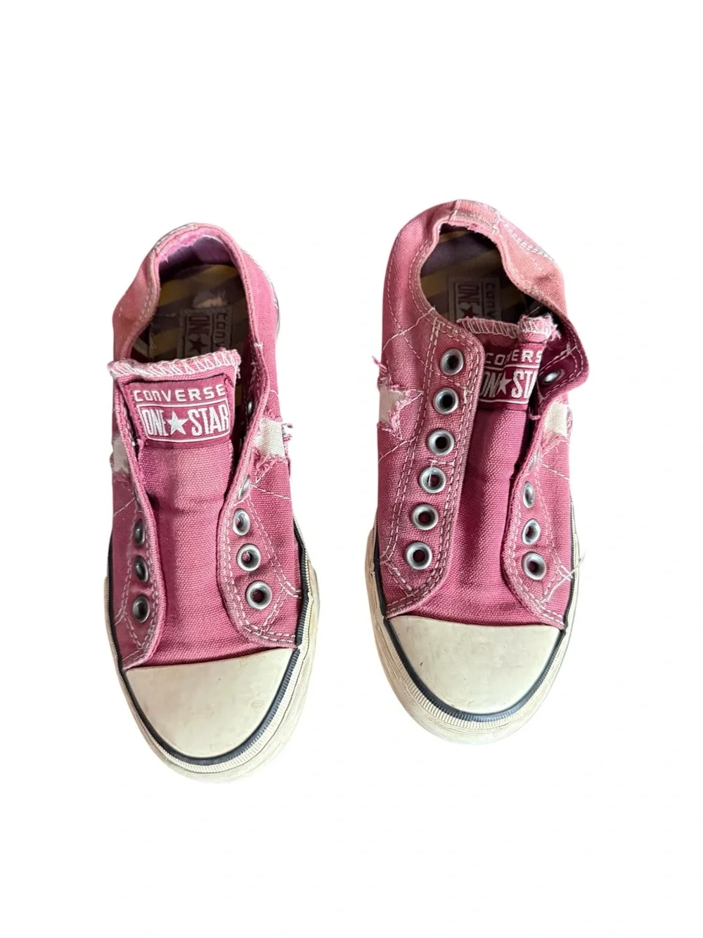 Converse Pink Slip-On Canvas Low Top Sneakers - Picture 2 of 7